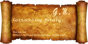 Gottschling Mihály névjegykártya