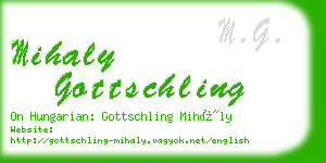 mihaly gottschling business card